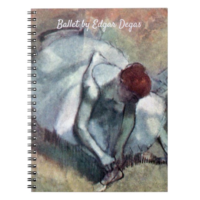 Dancers Lacing Their Shoes by Edgar Degas Notebook (Front)