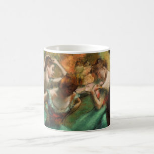 Dancers, Pink and Green by Degas, Art Coffee Mug