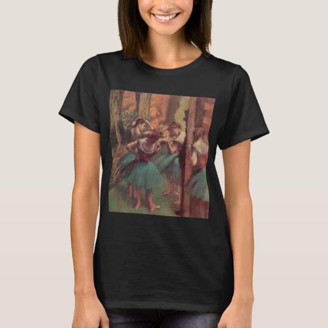 Dancers, Pink and Green by Edgar Degas T-Shirt (Front)
