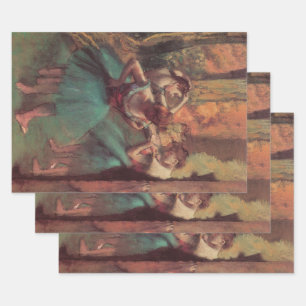 Dancers, Pink and Green by Edgar Degas Wrapping Paper Sheet