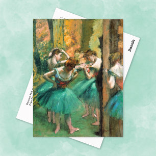 Dancers Pink and Green Edgar Degas Postcard