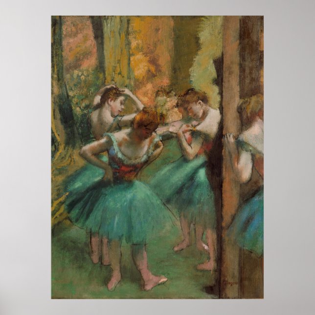 Dancers, Pink and Green Edgar Degas Poster (Front)