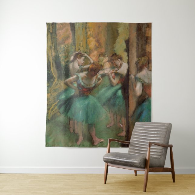 Dancers, Pink and Green Edgar Degas Tapestry (In Situ)