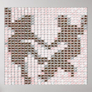 Dancers Playing Card Montage Poster