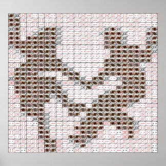 Dancers Playing Card Montage Poster