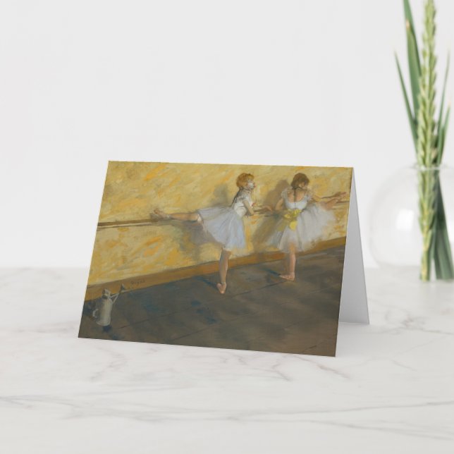Dancers Practicing at the Barre - Edgar Degas  Card (Front)