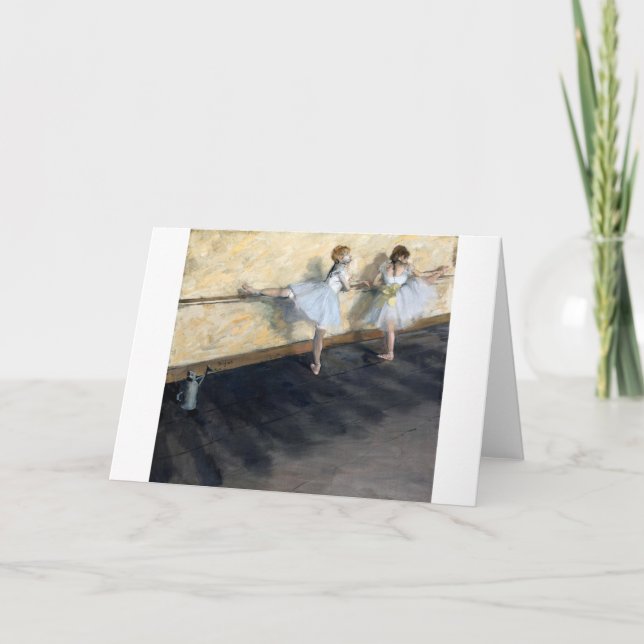 Dancers Practicing at the Barre, Edgar Degas Card (Front)