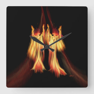 Dancers Square Wall Clock