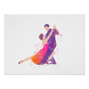 Dancers Tango Ballroom Flamenco Dancing Poster