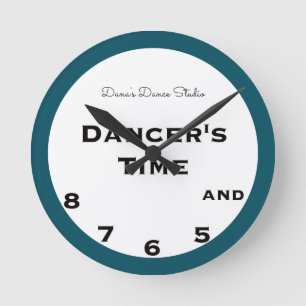 Dancer's Time 5, 6, 7 and 8 Novelty Round Clock
