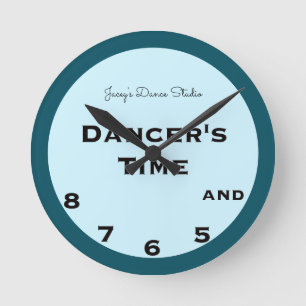 Dancer's Time 5, 6, 7 and 8 Novelty Round Clock