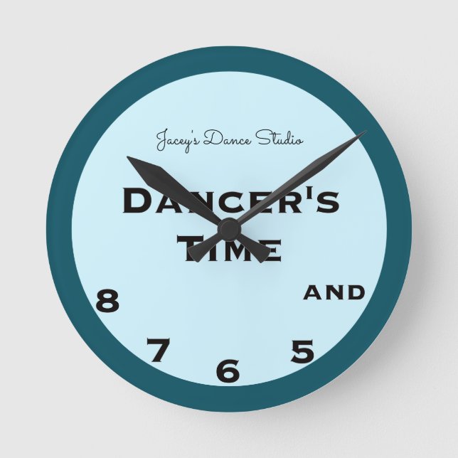 Dancer's Time 5, 6, 7 and 8 Novelty Round Clock (Front)