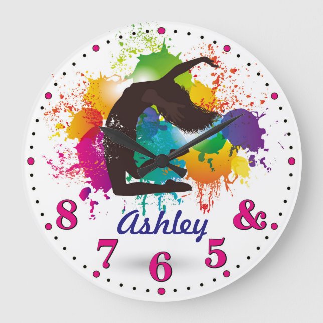 Dancer's Time Personalizable Wall Clock (Front)