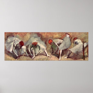 Dancers tying Shoes. Edgar Degas Poster