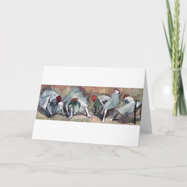 Dancers Tying Their Shoes, Edgar Degas Card (Front)