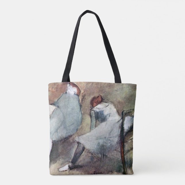 Dancers Tying Their Shoes, Edgar Degas Tote Bag (Back)