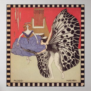 Dancers - Vintage Art Print by Kolo Moser