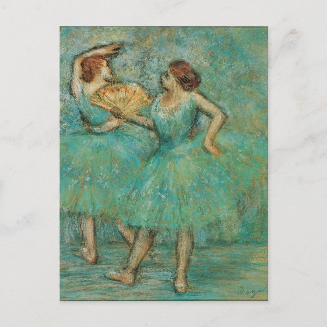 Dancers with a fan Edgar Degas Postcard (Front)