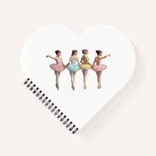 Dancers with pink, yellow, sweet green tous notebook