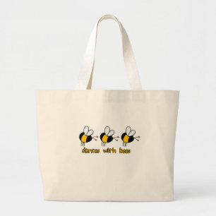 dances with bees large tote bag