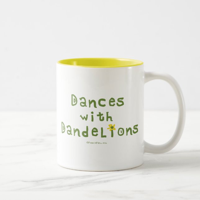 Dances with Dandelions Two-Tone Coffee Mug (Right)