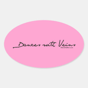 Dances with Veins Oval Sticker