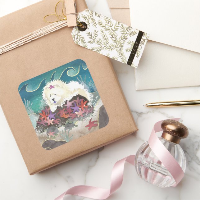 DANCIN WITH THE STARZ cream chow  square stickers (Gifting)