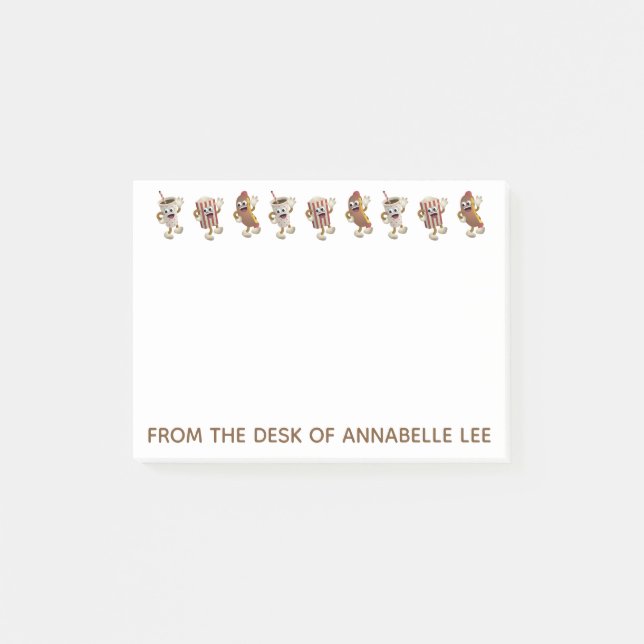 Dancing 50's Food Post-it Notes (Front)