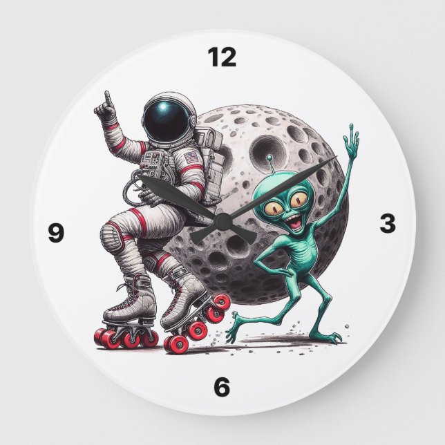 Dancing Alien Kid's Clock (Front)