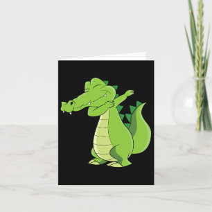 Dancing Alligator Gift Funny Dabbing Alligator Card