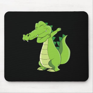 Dancing Alligator Gift Funny Dabbing Alligator Mouse Pad