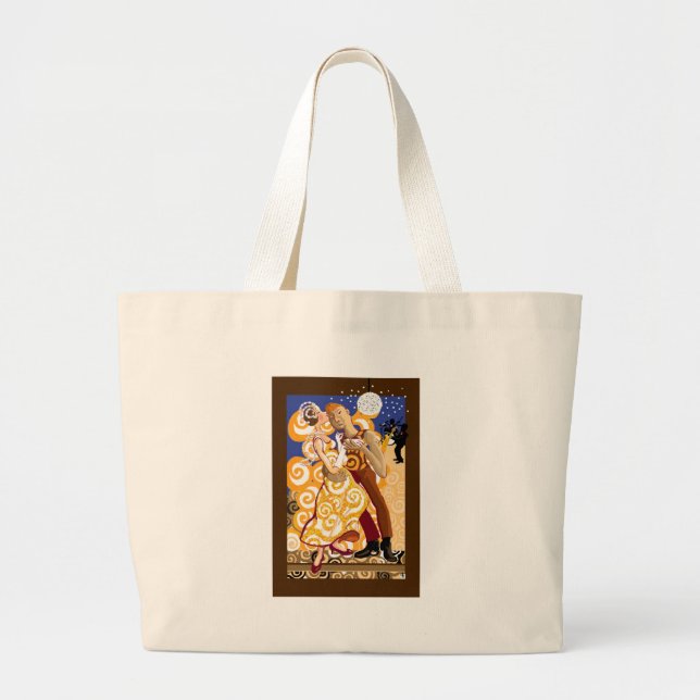 Dancing and music and love large tote bag (Front)