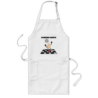 Dancing Arepa Funny Bilingual Venezuelan Arepa Long Apron