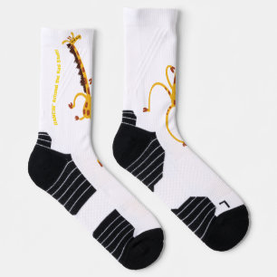 DANCING AROUND BAD "STUFF" GIRAFFE by Jeff Willis Socks