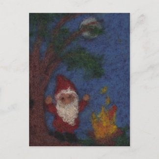 Dancing around the fire postcard