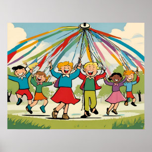 Dancing Around The Maypole - Kid's Toys Poster
