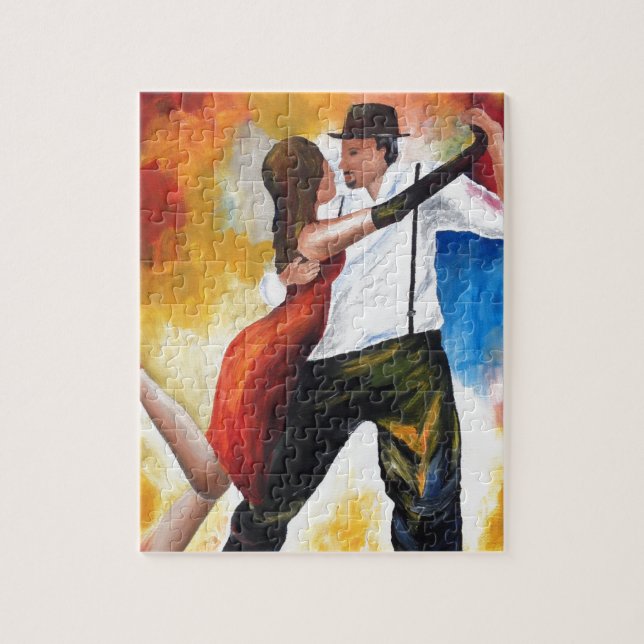 Dancing at Dawn Tango Lovers Colorful Dream! Jigsaw Puzzle (Vertical)