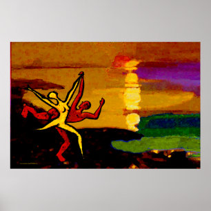 Dancing at Sunset (36 in. x 24 in.) Poster