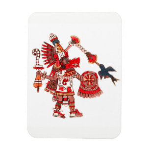Dancing Aztec shaman warrior Magnet