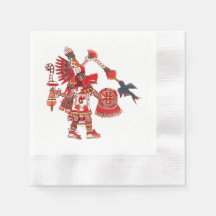 Dancing Aztec shaman warrior