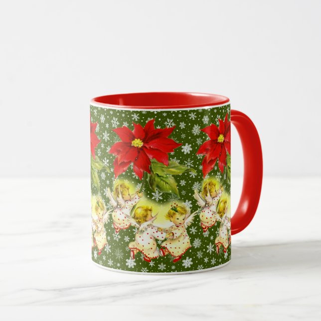 Dancing Baby Angels Christmas Mug (Front Right)