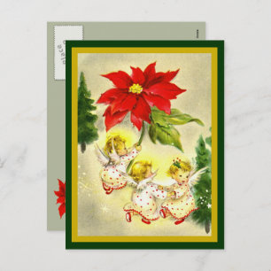 Dancing Baby Angels Vintage Postcard