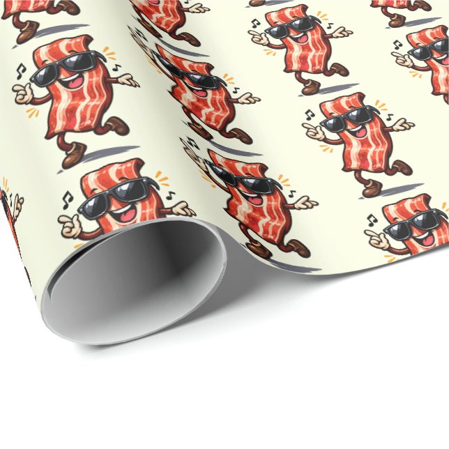 Dancing Bacon Wrapping Paper (Roll Corner)