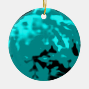 Dancing Ball Cyan Cyan Trans MUSEUM Zazzle Gifts Ceramic Tree Decoration