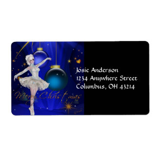 Dancing Ballerina 2 Christmas Address Labels