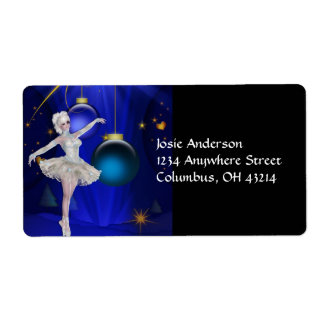 Dancing Ballerina 2b Christmas Address Labels