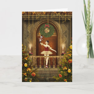 Dancing Ballerina and Nutcracker Greeting Card