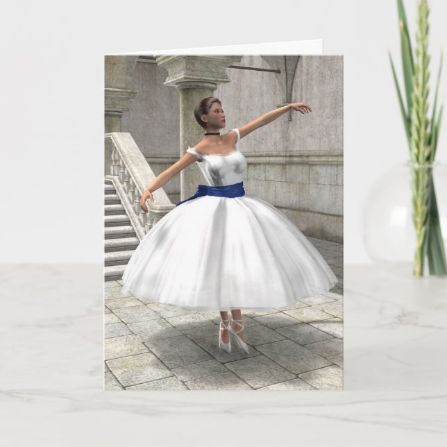 Dancing Ballerina Birthday Card (Front)