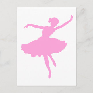 Dancing Ballerina in Pink Postcard