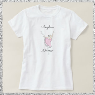 Dancing Ballerina in Pink Tutu T-Shirt